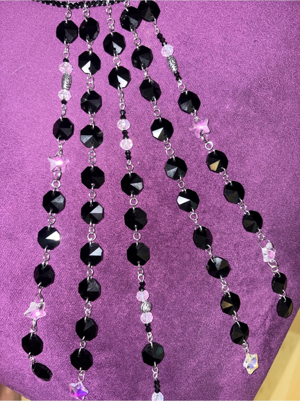 Black Beaded Hoop Sun Catcher - Picture 4 of 6